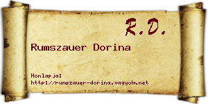 Rumszauer Dorina névjegykártya