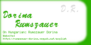 dorina rumszauer business card